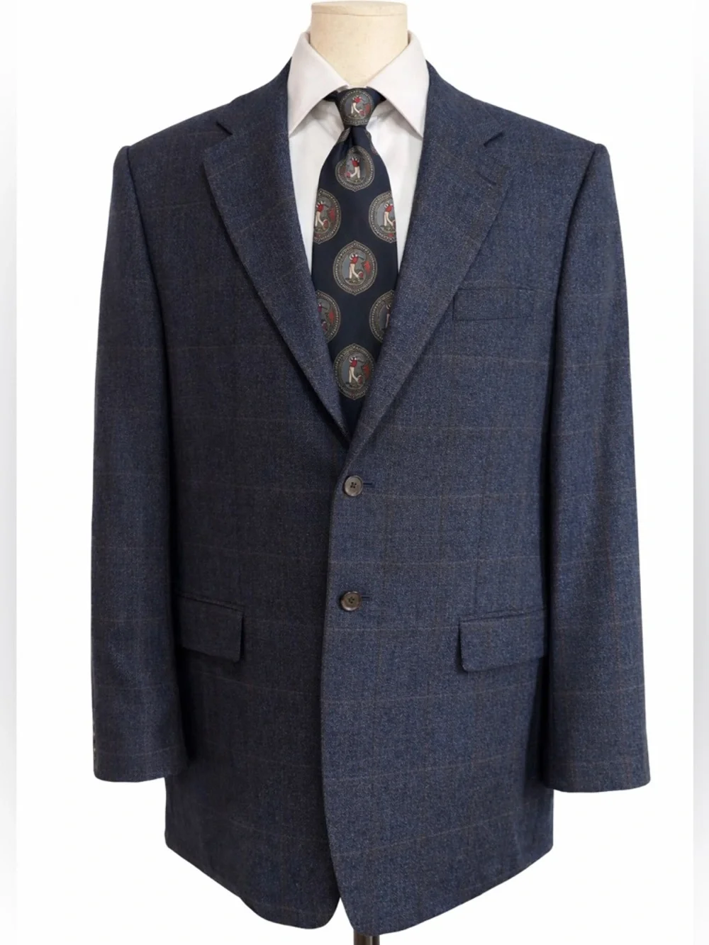 Bruno Piattelli windowpane wool Sportcoat. 43L